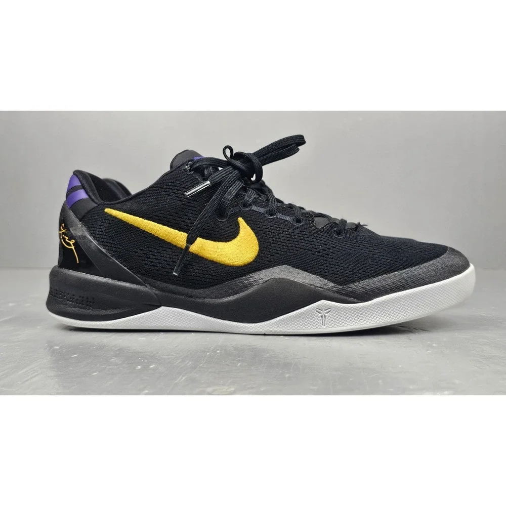 Nike Kobe 8 GS Lakers Away Basketball Shoes GS 7Y Womens 8.5 Black FN0266-002‎